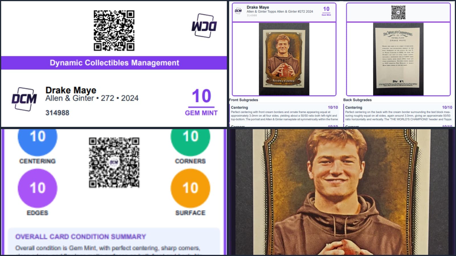 Labels, reports, graded card images, eBay sales listings and more